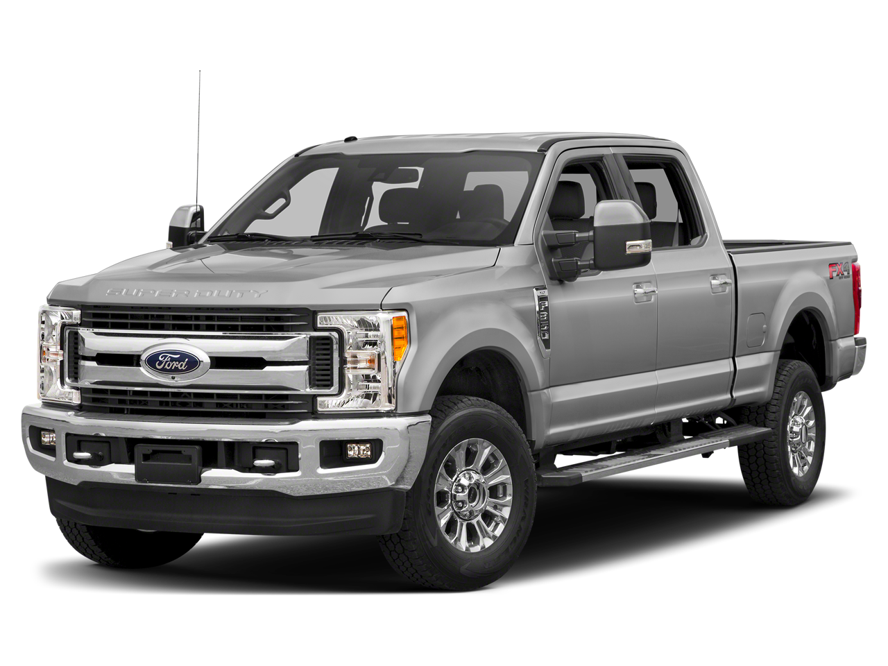 2019 Ford F-250SD XLT in Ingot Silver — front three-quarter view