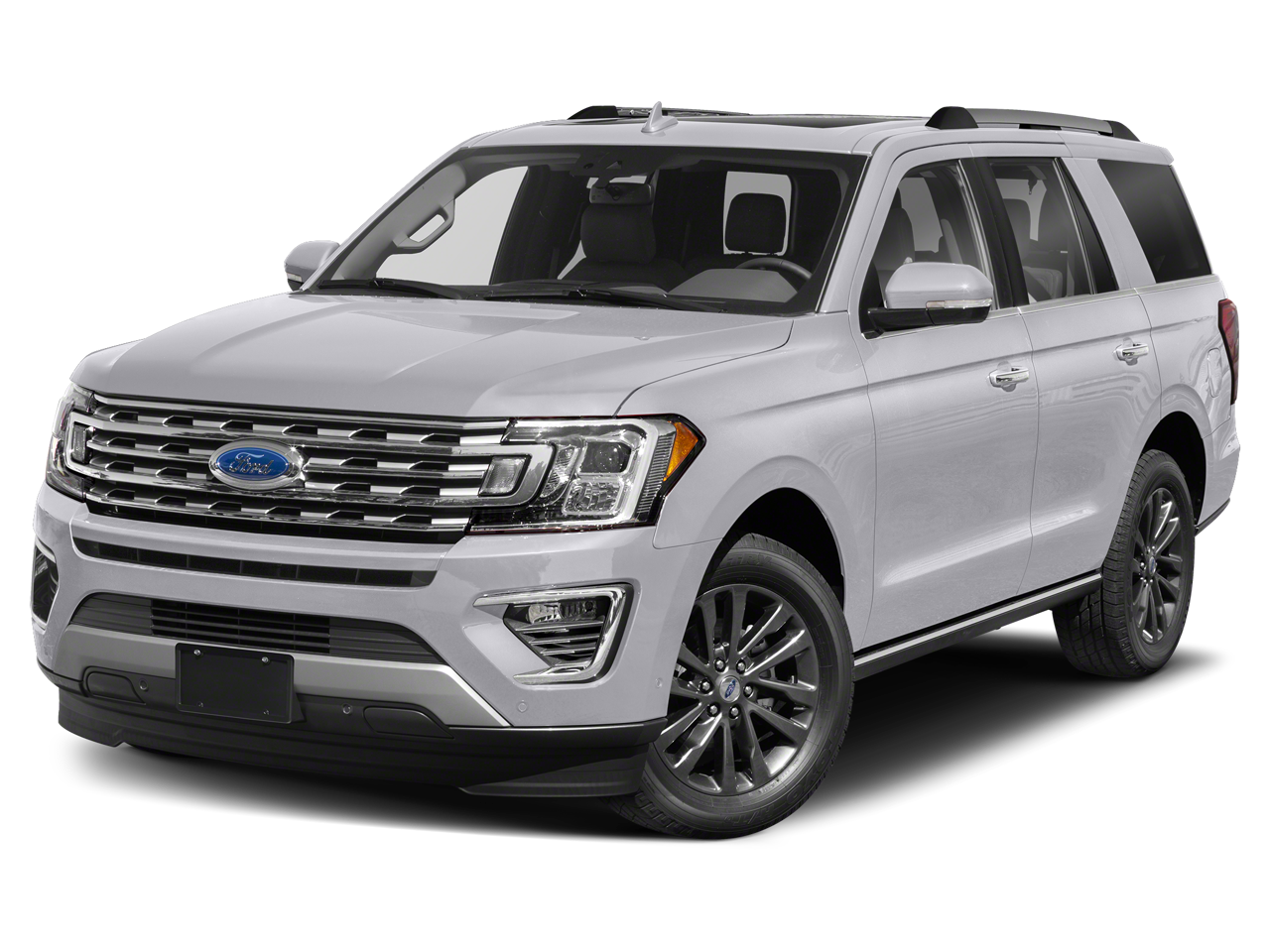2021 Ford Expedition Limited in White Metallic — front three-quarter view