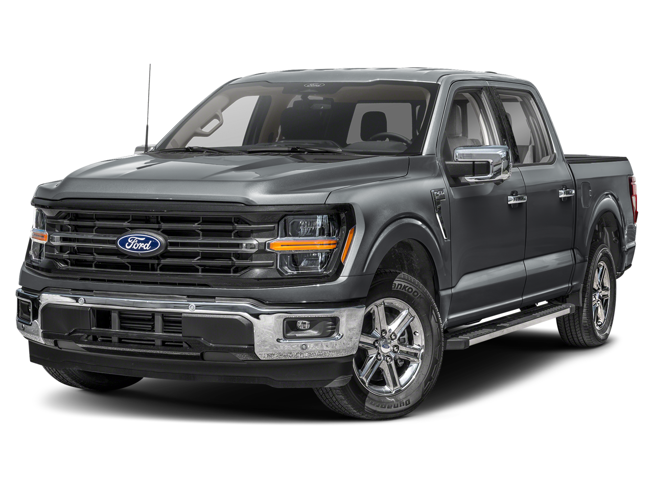 2024 Ford F-150 XLT in Silver Metallic — front three-quarter view